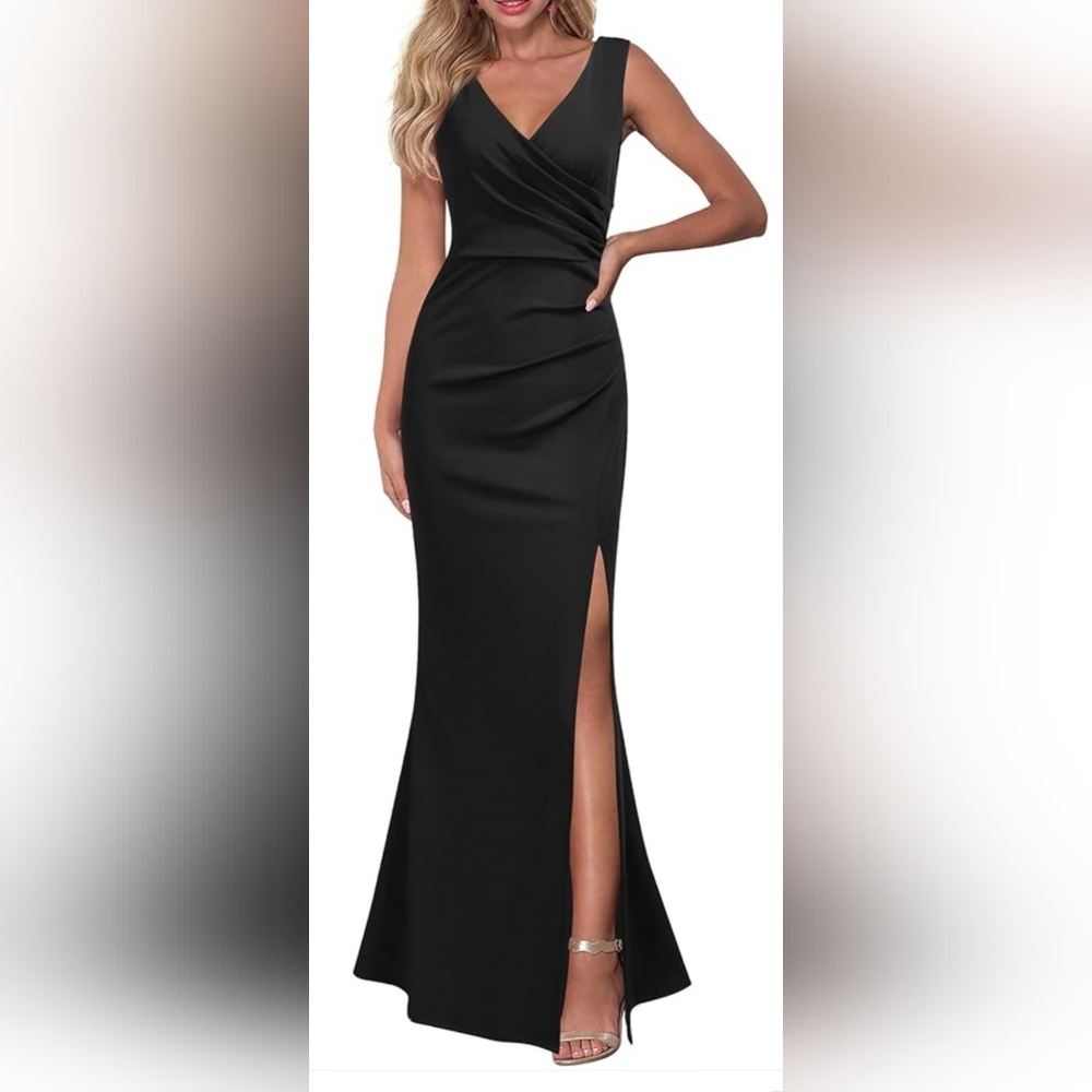 Elegant Black Sleeveless Maxi Dress